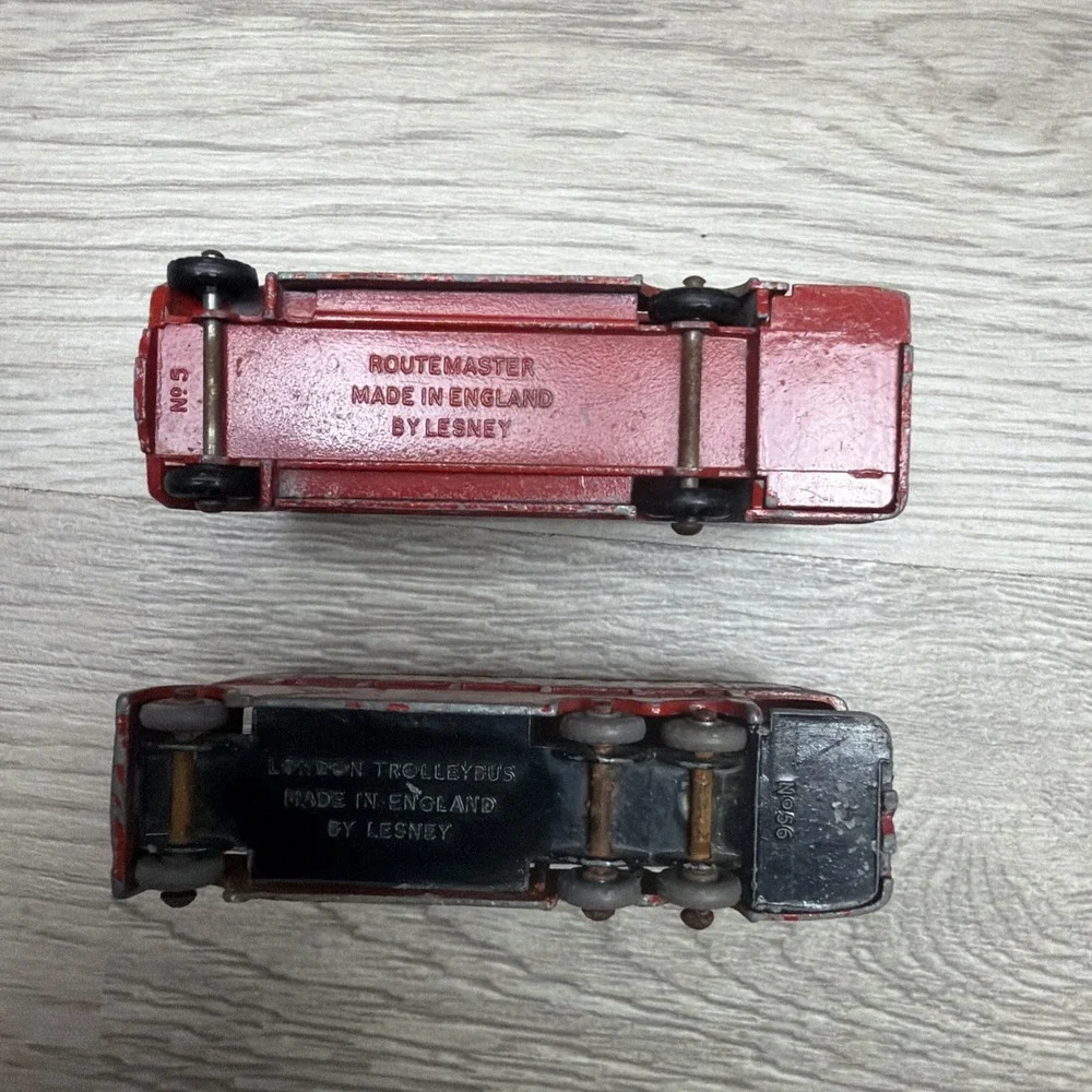 VTG Matchbox Lesney No.5  Red Routemaster London Bus BP Visco-Static #56 Trolly